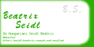 beatrix seidl business card